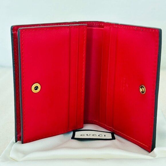 💯 Authentic Discontinued 🐝 GUCCI 🐝 Calfskin Queen Margaret Card Case Wallet - Picture 9 of 14